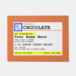 Felpudo Chocolate de prescripción divertido