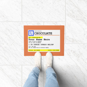 Felpudo Chocolate de prescripción personalizado divertido