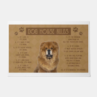 Felpudo Chow Chow Chow Dog House Rules, si se rompe, es tu