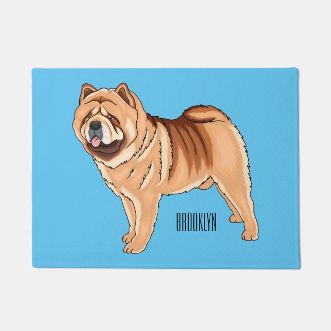 Felpudo Chow Chow dog cartoon illustration (Anverso)