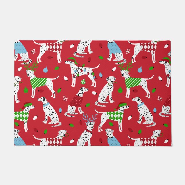 Felpudo Christmas Dalmatian Doormat (Anverso)