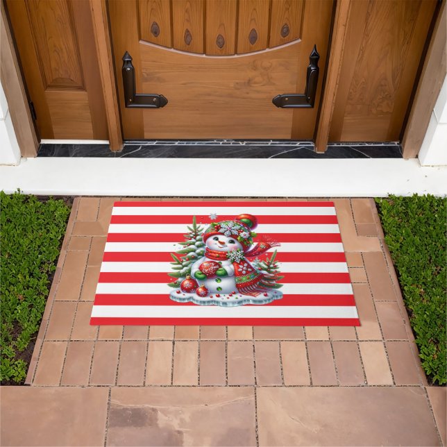 Felpudo Christmas Snowman Door Mat (Exterior)