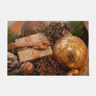 Felpudo Chuchería y regalo de Navidad del oro