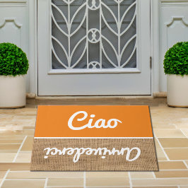 Felpudo Ciao - saludos en Doormat rústico