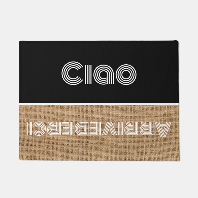 Felpudo Ciao - saludos en italiano no9 orormat (Anverso)