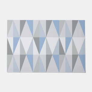 Felpudo Cielo azul de Triángulos modernos de MidCentury