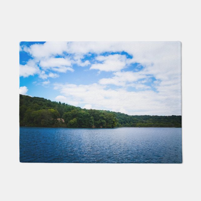 Felpudo Cielo azul y aguas tranquilas en primavera (Anverso)