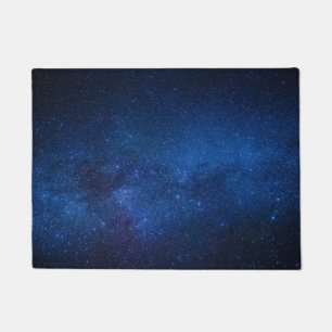 Felpudo cielo estrellado azul nocturno Zazzle_Growshop.