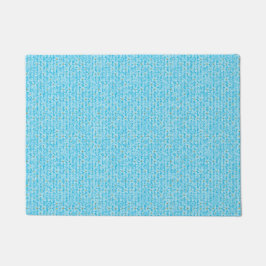 Felpudo Cielo Suave Azul y Blanco Patrón Floral Ditsy Acua