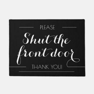Felpudo Cierra la bienvenida de la CALIGRAFÍA sarcástica d