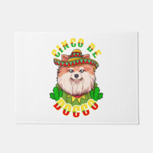 Felpudo Cinco de Doggo Funny Pomeranian