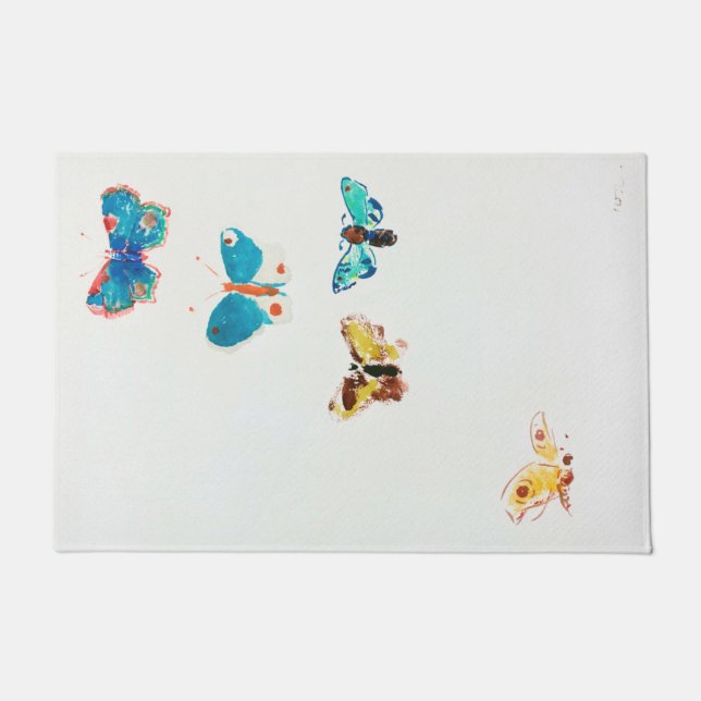 Felpudo Cinco mariposas, Redon (Anverso)