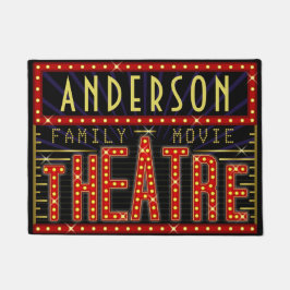Felpudo Cine en casa del teatro de cine Marquee| Nombre pe