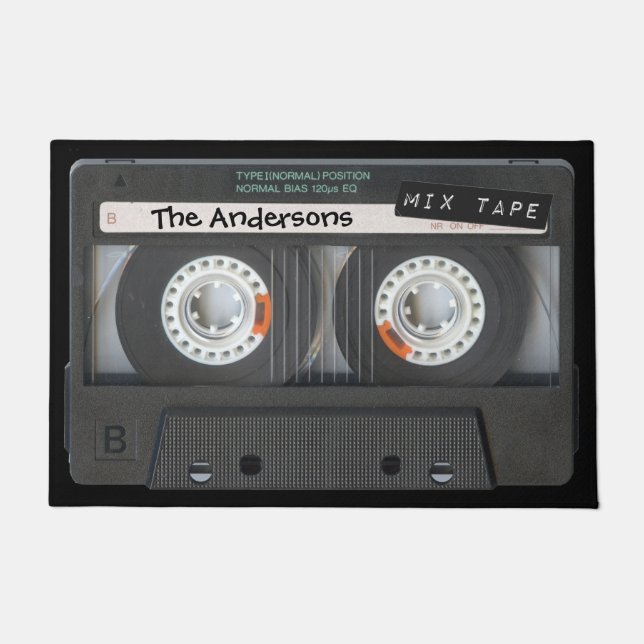 Felpudo Cinta de cassette de personalizable (Anverso)