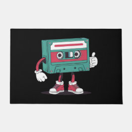 Felpudo Cinta de cassette retro.