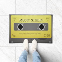 Felpudo Cinta de música retro personalizada