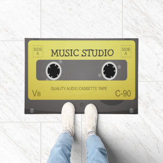 Felpudo Cinta de música retro personalizada
