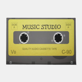 Felpudo Cinta de música retro personalizada