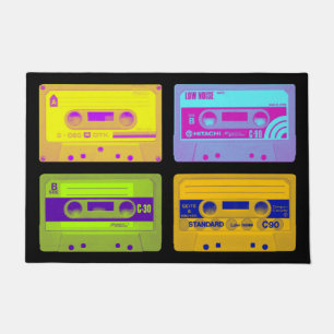 Felpudo Cintas de cassette de arte pop de los años 80