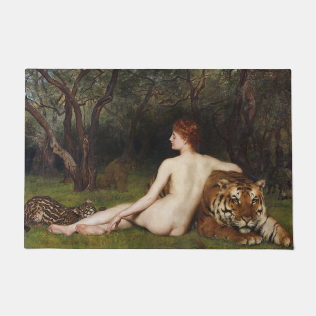 Felpudo Circe (Woman and Dangerous Cats) (by John Collier) (Anverso)