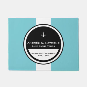 Felpudo Círculo de ancla náutica de personalizable