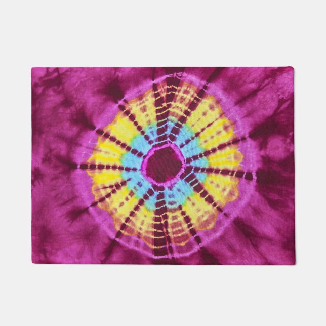 Felpudo Círculo de batik hippie (Anverso)