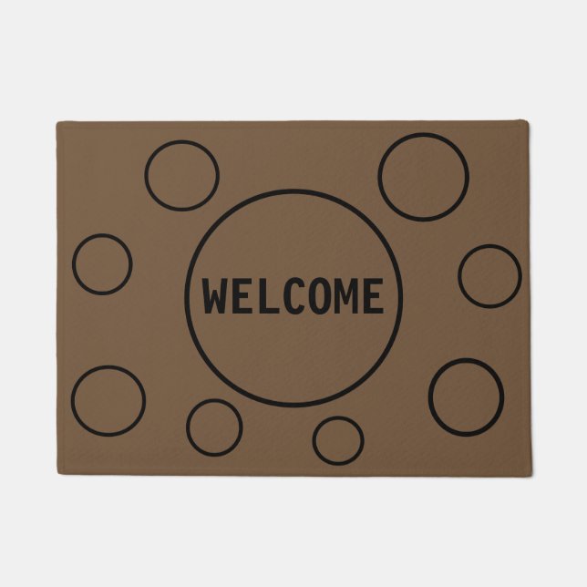 Felpudo Círculos hermosos en Brown (Anverso)