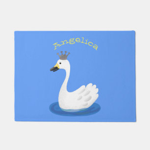 Felpudo Cisne blanco con personalizado de la corona