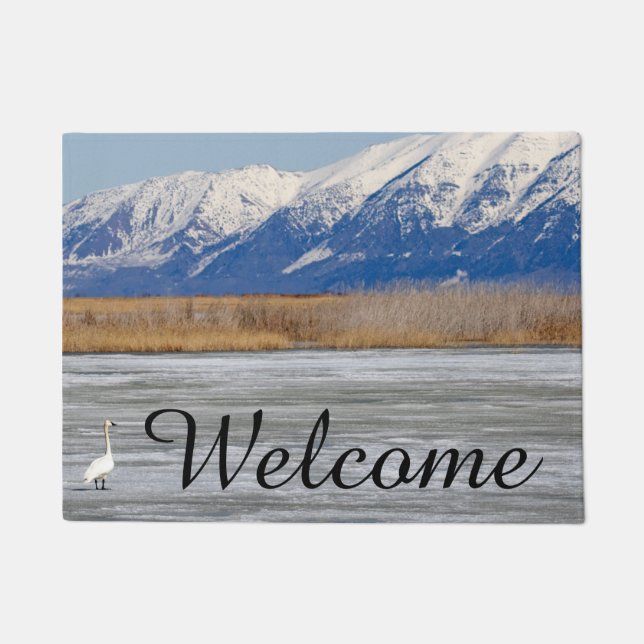 Felpudo Cisne y nieve (Anverso)