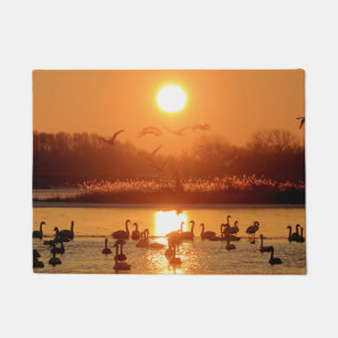 Felpudo Cisnes al amanecer