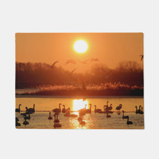 Felpudo Cisnes al amanecer