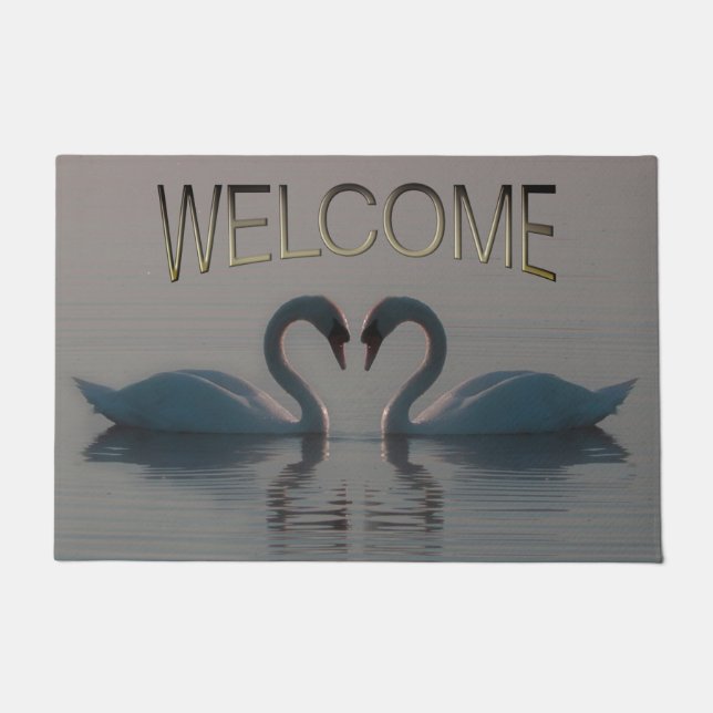 Felpudo Cisnes Azules Deben Ser Amor (Anverso)