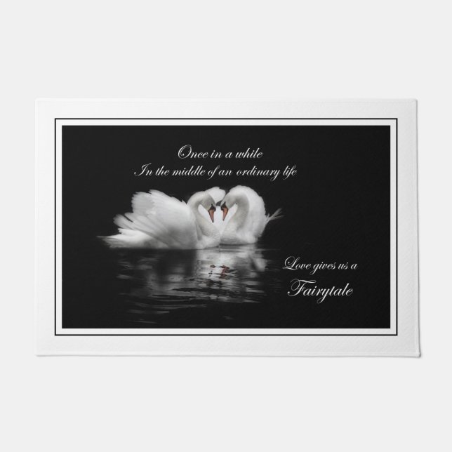 Felpudo Cisnes en amor (Anverso)