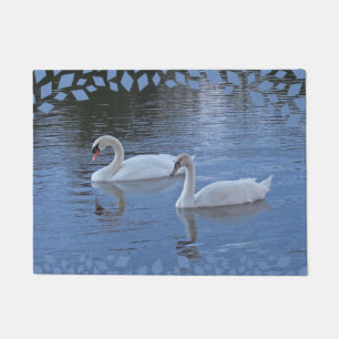 Felpudo Cisnes en Doormat de Agua Azul