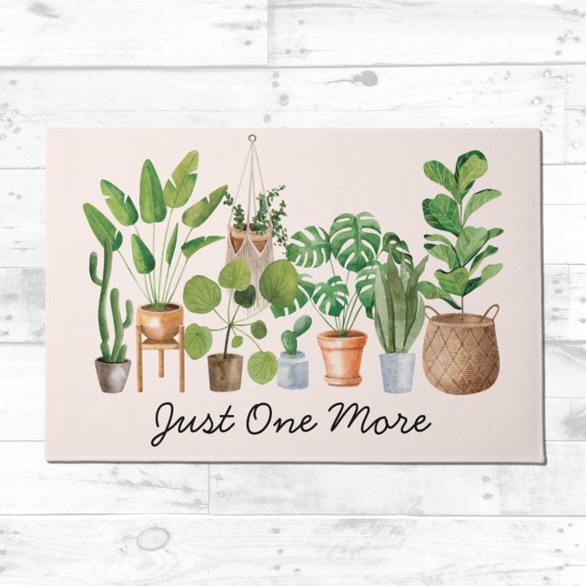 Felpudo Cita de acuarela para planta doméstica (In situ on wood floor)