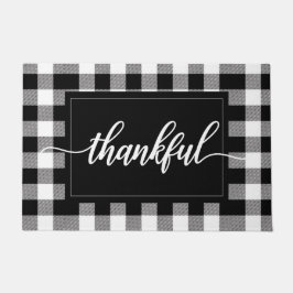 Felpudo Cita de agradecimiento a búfalo blanco y negro