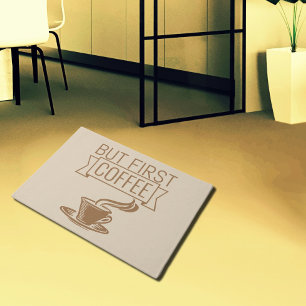 Felpudo cita de café divertida