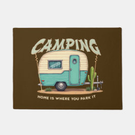 Felpudo Cita de camping y camping