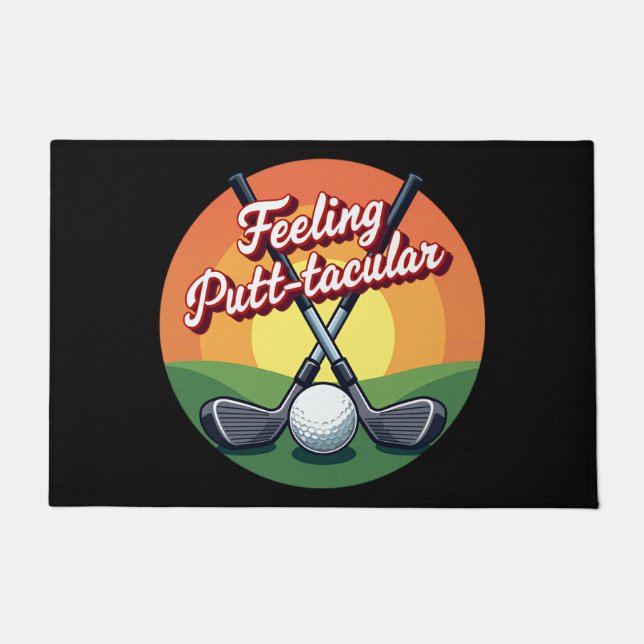 Felpudo Cita de golf divertida (Anverso)