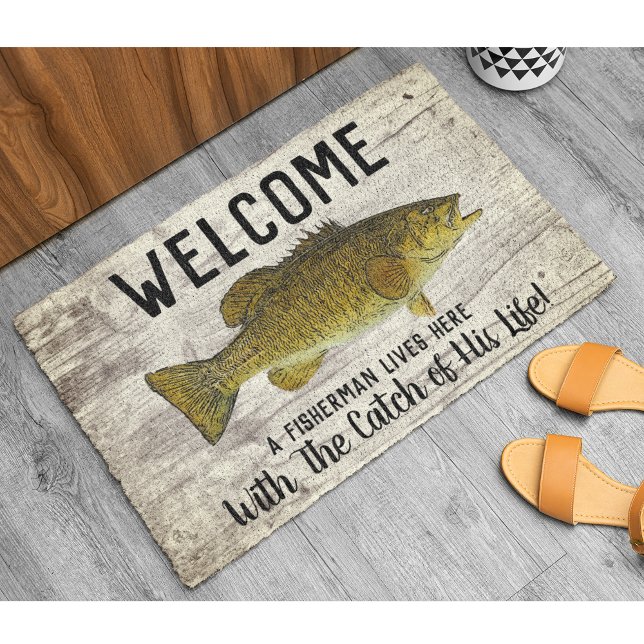 Felpudo Cita de pesca de bienvenida de la pequeña y divert (Subido por el creador)