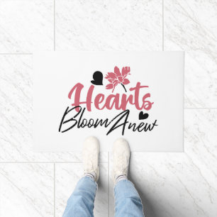 Felpudo Cita floral Inspiradora con nuevos corazones