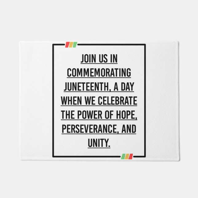 Felpudo Citas del 19 de junio, Libertad para afroamericano (Anverso)