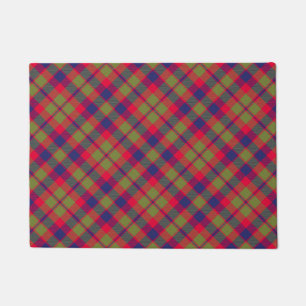 Felpudo Ciudad Glasgow Tartain trenzado verde azul rojo