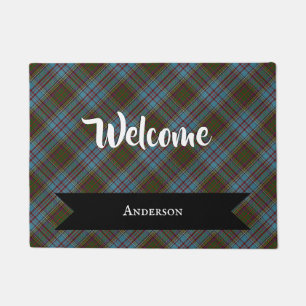 Felpudo Clan Anderson Tartan Plaid Pattern Scottish