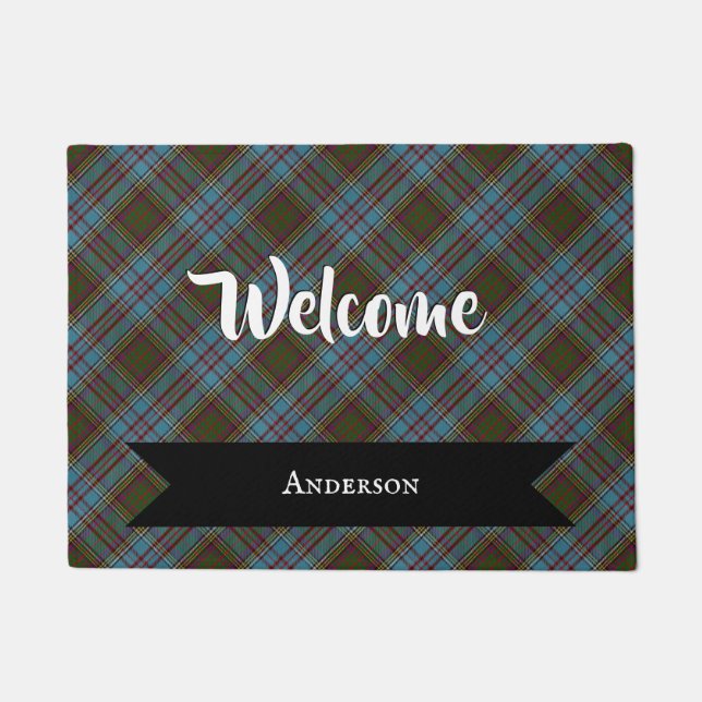 Felpudo Clan Anderson Tartan Plaid Pattern Scottish (Anverso)