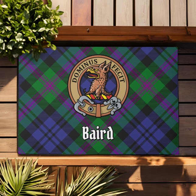Felpudo Clan Baird Escudo sobre Tartán (Subido por el creador)