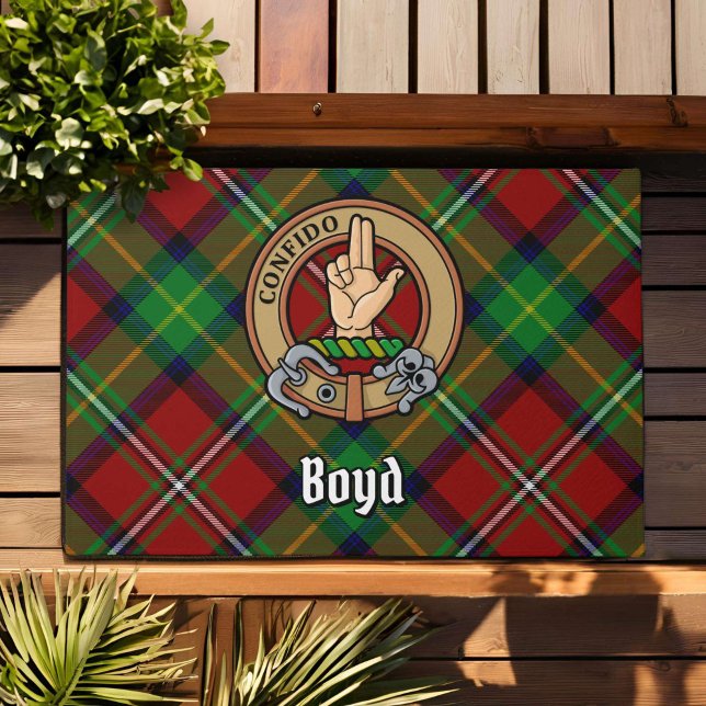 Felpudo Clan Boyd Escudo sobre Tartán (Subido por el creador)