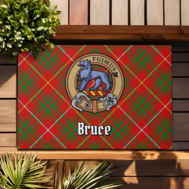 Felpudo Clan Bruce Escudo sobre Tartán (Subido por el creador)