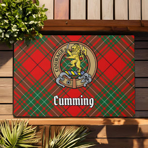 Felpudo Clan Cumming Escudo sobre Tartán