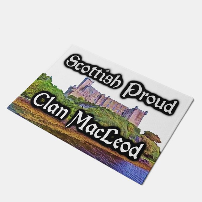 Felpudo Clan escocés MacLeod Dunvegan Castle Welcome Mat (Angular)